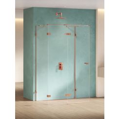New Trendy Eventa Copper Shine cabină de duș 90x90 cm pătrat cupru luciu/sticlă transparentă EXK-6481