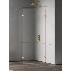 New Trendy Eventa Gold Shine perete cabină de duș walk-in 120 cm auriu luciu/sticla transparentă EXK-4855