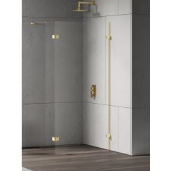 New Trendy Eventa Gold Shine perete cabină de duș walk-in 23 cm auriu luciu/sticla transparentă EXK-4860