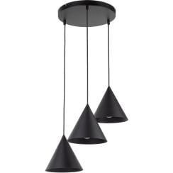 TK Lighting Cono lampă suspendată 3x15 W negru 10067