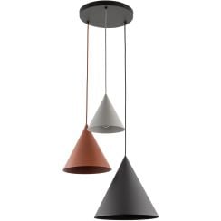 TK Lighting Cono lampă suspendată 3x15 W negru 6633