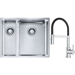 Set chiuveta din otel Franke Box 127.0369.916, baterie bucătărie Franke Lina 115.0626.085