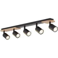 TK Lighting Cover lampă de tavan 5x10 W negru 5777