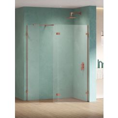 New Trendy Eventa Copper Shine perete cabină de duș walk-in 23 cm cupru luciu/sticla transparentă EXK-6559