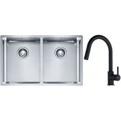 Set chiuveta din otel Franke Box 127.0370.188, baterie bucătărie Franke Lina 115.0626.057