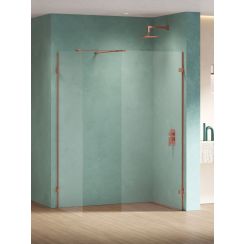 New Trendy Eventa Copper Shine cabină de duș walk-in 140x80 cm cupru luciu/sticlă transparentă EXK-6564