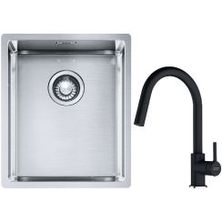 Set chiuveta din otel Franke Box 127.0453.653, baterie bucătărie Franke Lina 115.0626.055