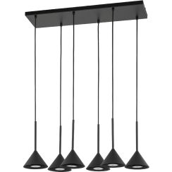 TK Lighting Cono lampă suspendată 6x10 W negru 10306