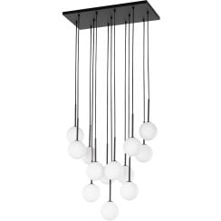 TK Lighting Martin lampă suspendată x6 W alb-negru 10079