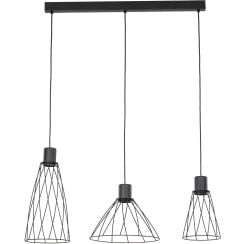 TK Lighting Modesto lampă suspendată 3x10 W negru 10149