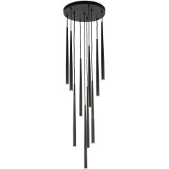 TK Lighting Piano lampă suspendată x8 W negru 10114