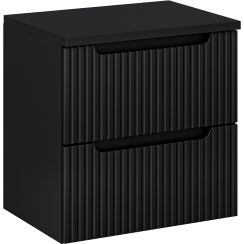 Comad Nova Black dulap cu blat 60x40x57 cm sub chiuveta pe perete negru SET-NOB B BLACK 60CM S