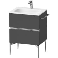 Duravit Sivida dulap 61x47.7x59.2 cm sub chiuveta pe perete grafit-crom SV4650010490000