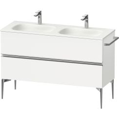 Duravit Sivida dulap 128x47.7x59.2 cm sub chiuveta pe perete alb-crom SV4654010180000