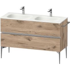 Duravit Sivida dulap 128x47.7x59.2 cm sub chiuveta pe perete stejar-crom SV4654010550000