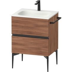 Duravit Sivida dulap 61x47.7x59.2 cm sub chiuveta pe perete negru-nucă SV46500BD790000