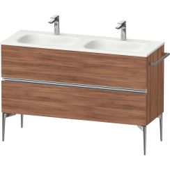 Duravit Sivida dulap 128x47.7x59.2 cm sub chiuveta pe perete nucă-crom SV4654010790000