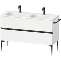 Duravit Sivida dulap 128x47.7x59.2 cm sub chiuveta pe perete alb-negru SV46540BD180000