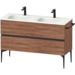 Duravit Sivida dulap 128x47.7x59.2 cm sub chiuveta pe perete negru-nucă SV46540BD790000