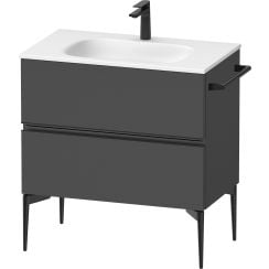 Duravit Sivida dulap 81x47.7x59.2 cm sub chiuveta pe perete negru-grafit SV46510BD490000