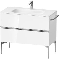 Duravit Sivida dulap 101x47.7x59.2 cm sub chiuveta pe perete alb-crom SV4652010220000