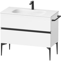 Duravit Sivida dulap 101x47.7x59.2 cm sub chiuveta pe perete alb-negru SV46520BD180000