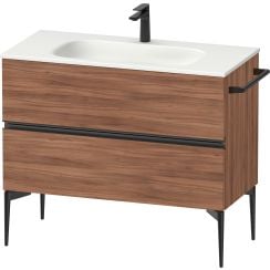 Duravit Sivida dulap 101x47.7x59.2 cm sub chiuveta pe perete negru-nucă SV46520BD790000