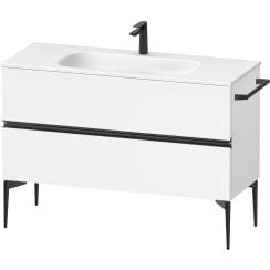 Duravit Sivida dulap 121x47.7x59.2 cm sub chiuveta pe perete alb-negru SV46530BD180000