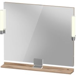 Duravit Sivida oglindă 85x65 cm dreptunghiular cu iluminare crom-lemn SV7422010550000