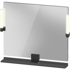 Duravit Sivida oglindă 85x65 cm dreptunghiular cu iluminare negru-grafit SV74220BD490000