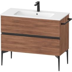 Duravit Sivida dulap 101x47.7x59.1 cm sub chiuveta pe perete negru-nucă SV46450BD790000