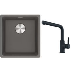 Set chiuvetă din granit Franke Maris 125.0687.250, baterie bucătărie Franke Urban 115.0627.523