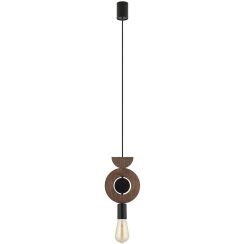 Nowodvorski Lighting Drops Wood lampă suspendată 1x25 W negru-lemn 11176