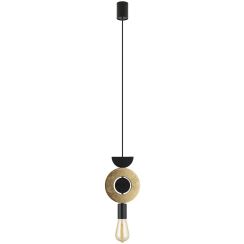 Nowodvorski Lighting Drops Wood lampă suspendată 1x25 W negru-auriu 11180
