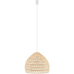 Nowodvorski Lighting Boho lampă suspendată 1x25 W alb-lemn 11150