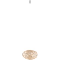 Nowodvorski Lighting Rattan lampă suspendată 1x25 W alb-lemn 11155