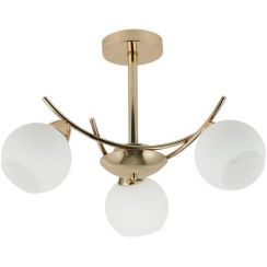 Candellux Amos lampă de tavan 3x40 W alb-auriu 33-37473