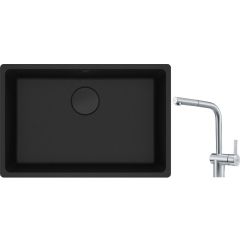 Set chiuvetă din granit Franke Maris 125.0697.758, baterie bucătărie Franke Atlas 115.0521.439