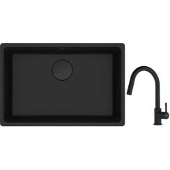 Set chiuvetă din granit Franke Maris 125.0697.758, baterie bucătărie Franke Lina 115.0626.053