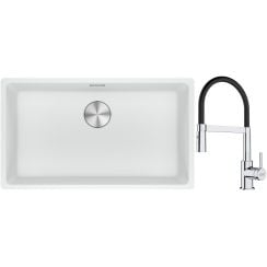 Set chiuvetă din granit Franke Maris 125.0687.263, baterie bucătărie Franke Lina 115.0626.085