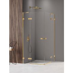 New Trendy Avexa Gold Shine XR cabină de duș 120x110 cm dreptunghiular auriu luciu/sticlă transparentă EXK-6829