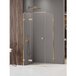 New Trendy Avexa Gold Shine XR cabină de duș 120x70 cm dreptunghiular auriu luciu/sticlă transparentă EXK-6774