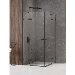 New Trendy Avexa Black XR cabină de duș 110x110 cm pătrat negru mat/sticlă transparentă EXK-6927