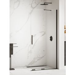 New Trendy Smart Black perete cabină de duș walk-in 140 cm negru mat/sticla transparentă EXK-4195-WU