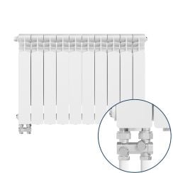 KFA Armatura G500F calorifer de cameră 57.2x80.5 cm podłączenie inferior alb 789-104-44