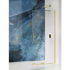 New Trendy Smart Light Gold perete cabină de duș walk-in 120 cm auriu luciu/sticla transparentă EXK-4297-WU