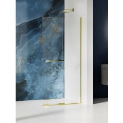 New Trendy Smart Light Gold perete cabină de duș walk-in 120 cm auriu luciu/sticla transparentă EXK-6731