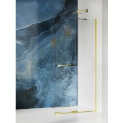 New Trendy Smart Light Gold perete cabină de duș walk-in 120 cm auriu luciu/sticla transparentă EXK-6731-WU