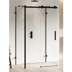 New Trendy Softi X Black cabină de duș 120x90 cm dreptunghiular negru mat/sticlă transparentă EXK-5439