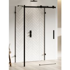 New Trendy Softi X Black cabină de duș 140x100 cm dreptunghiular negru mat/sticlă transparentă EXK-5453